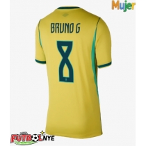 Camiseta Brasil Bruno Guimaraes #8 Primera Equipación para mujer Mundial 2026 manga corta
